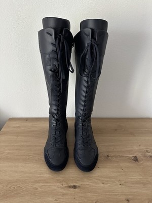 SS 2017 Christian Dior “J'Adior” D-Fence Knee High Lace-Up Leather