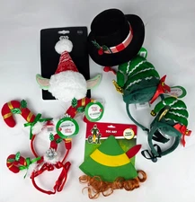 Fun Holiday Headwear for Dogs - Mandelorian, Buddy The Elf, Christmas Headbands