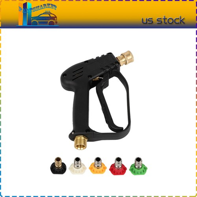 #ad Short Pressure Washer Gun with M22 14mm Inlet Stubby High Pressure Handle Gun $22.84