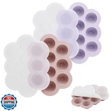 PandaEar 2 Pack Silicone Baby Food Freezer Tray with Lids, Baby Food Perfect 