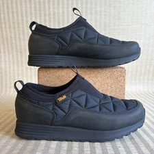 Teva Ember Commute Waterproof Shoes Mens Size 9 Black Quilted Slip On 1116051