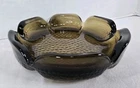 VTG Anchor Hocking Ashtray Gold  Flower Pebble Textured Six Petals MCM Ash Tray
