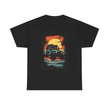 Jeep Excursion Tshirt Beach Vibes Graphic Unisex Heavy Cotton Tee