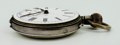 Antiguo Reloj Bolsillo Suizo Plata 0.800 - Funciona, Necesita Atención - Imagen 8 de 11