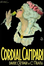 Poster poster poster advertising aperitif Bitter Campari Milan 60x90 cm.