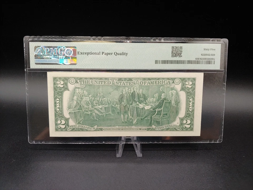 1976 $2 FR Note FR# 1935-C From 1993 Coin & Currency Set - PMG 65 EPQ GEM UNC - Image 3 of 4