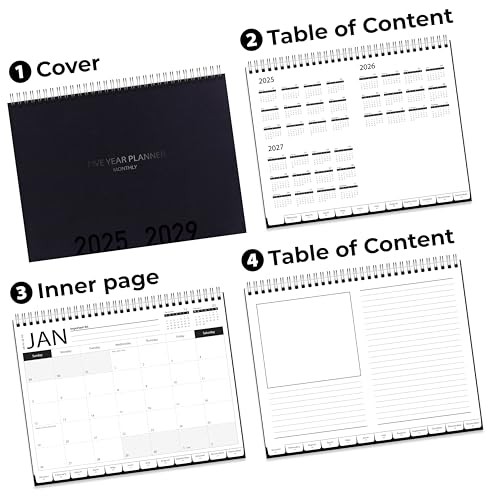 5-Year Calendar Planner, 2025-2029 Monthly Schedule Organizer Flip Calendar - Bild 2 von 6