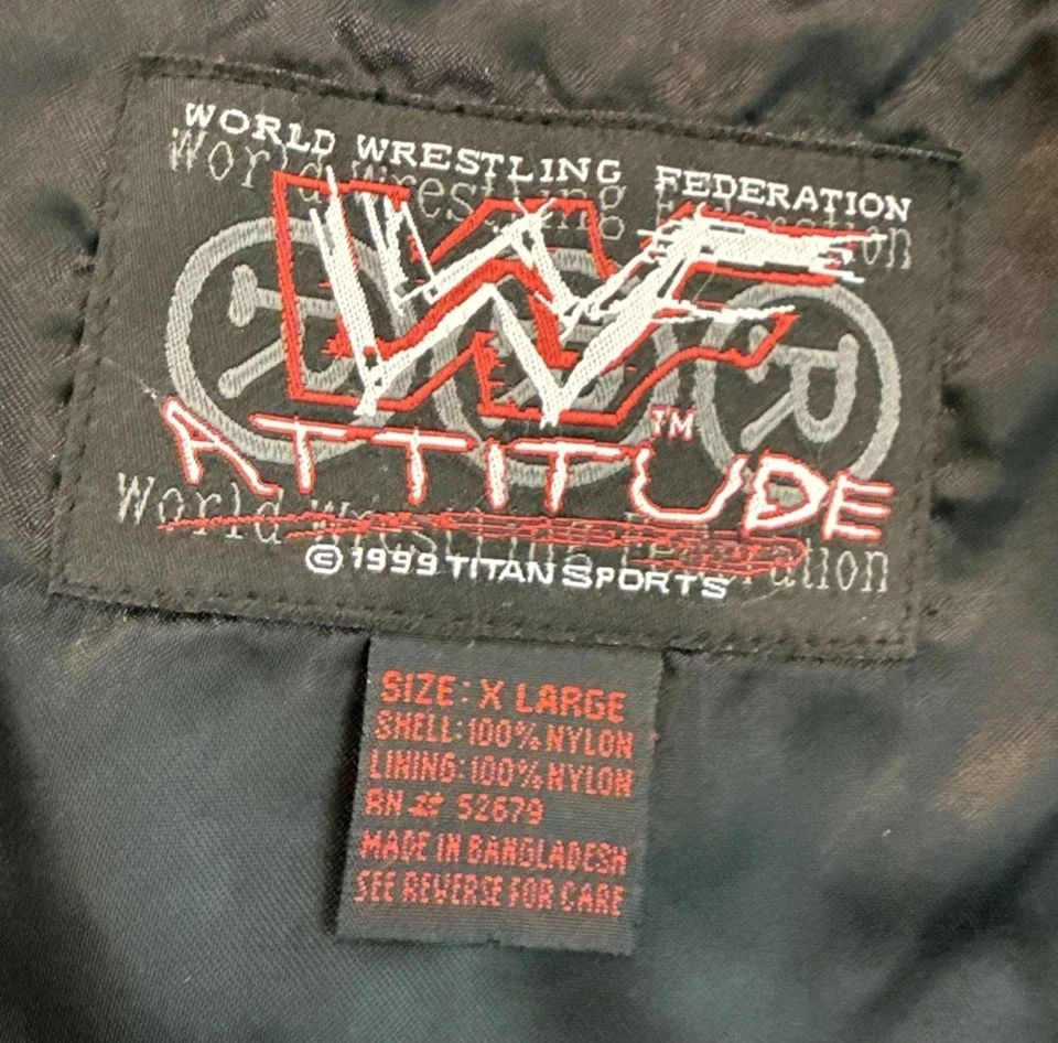 Chaqueta Titan Vintage Años 90 WWF Stone Cold Team Attitude Signature Series Talla XL Foto 4 de 4
