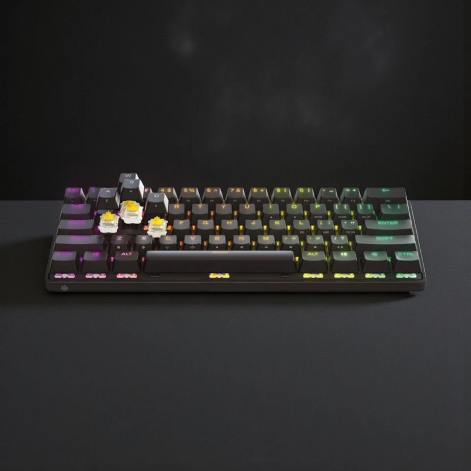 Mechanical Gaming Keyboard SteelSeries Apex 9 TKL Mini Black QWERTY Optical Gift - Image 3 of 4