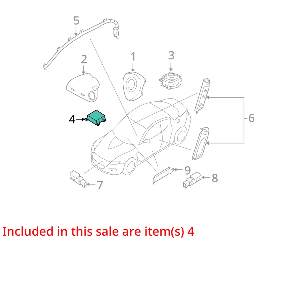 Модуль управления MAZDA FE0157K30B SRS 8467506 - Изображение 3 из 4