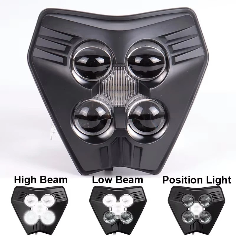 LED Headlamp for 2024-2025 KTM 250 350 450 500 EXC-F Hi-Lo Beam Day Running Lamp - Image 3 of 4