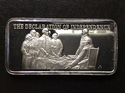 1973 Hamilton Mint Declaration of Independence HAM-473 Silver Art