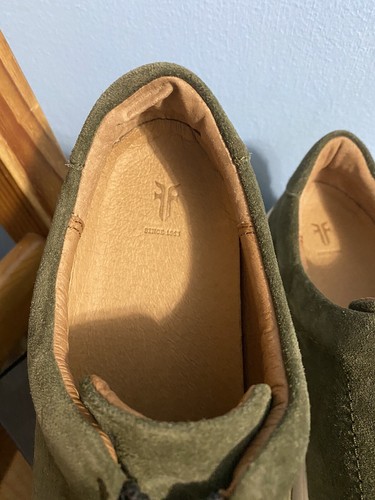 New Frye Womens Lena Zip Low Green Suede Leather Sneakers Shoes 8 NIB - Picture 8 of 15