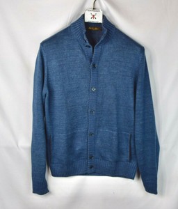 navy button cardigan