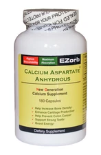 EZorb Calcium (180 Caps) 92% Absorption Bone Spurs Osteoporosis Arthritis Muscle