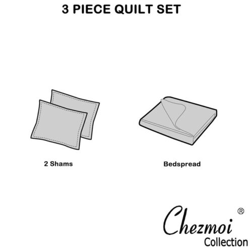 Chezmoi Collection Kingston 3-Piece Oversized Bedspread King Size, Sage - New! - Picture 9 of 9