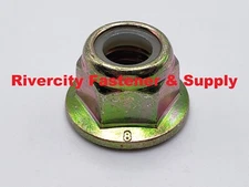 (10) M10-1.5 Flange Nylon Insert Stop Lock Nuts 10mm x 1.5 Nut M10x1.5 ZY