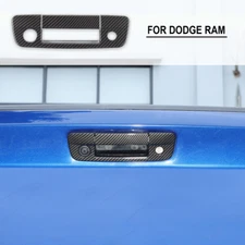 Carbon Tailgate Rear Door Handle Cover Trim For Dodge RAM 1500 10-17 Accessories