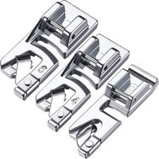 3 Pieces Narrow Rolled Hem Presser Foot Set fit for Household  Sewing Machine