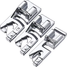 3 Pieces Narrow Rolled Hem Presser Foot Set fit for Household  Sewing Machine