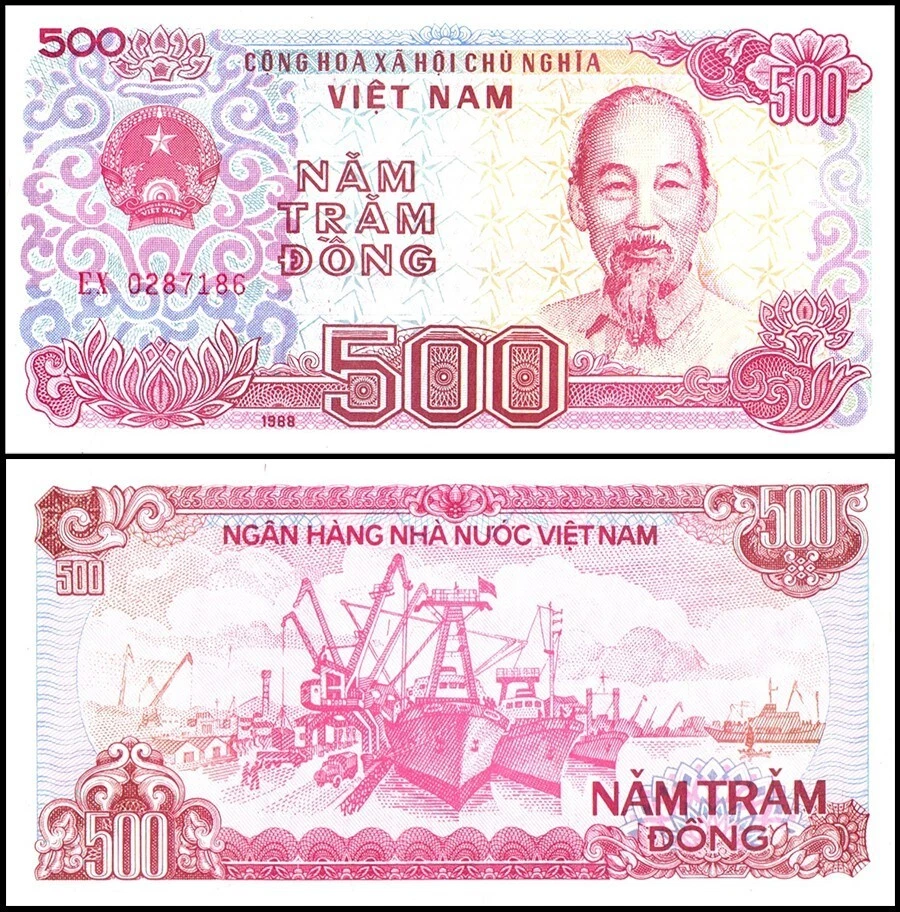 Vietnam 500 Dong Banknote World Paper Money Uncirculated Currency Vietnamese - Image 4 of 4