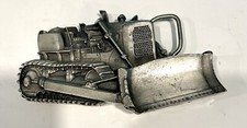 Vintage 1978 Bergamont Brass Works Bulldozer Belt Buckle USA K-38