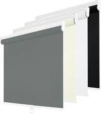 Cordless Blackout Roller Shade Light Blocking Room Darkening Rolled Up Blind