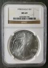 1998 $1 American Silver Eagle Dollar NGC MS69