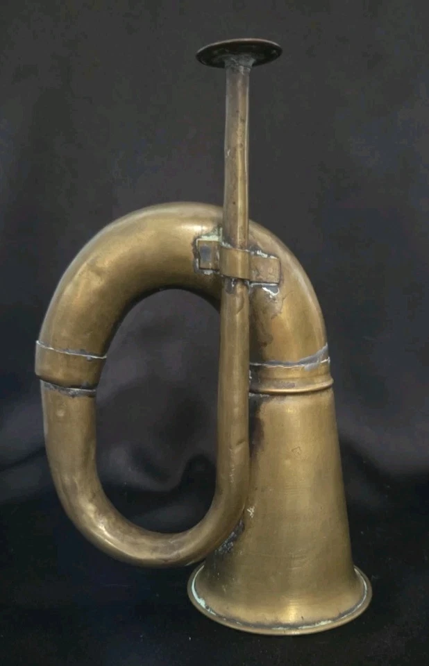 Vintage Brass Horn Military Style Bugle Calvary Christmas Decor - Image 2 of 4