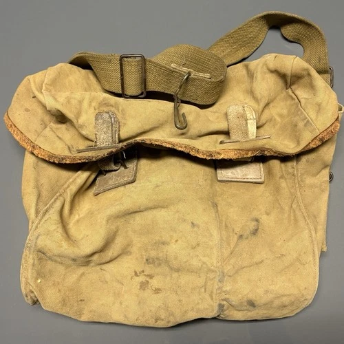 France Canvas Army Ammo Messenger Bag Military Vintage WW2 French Used Original