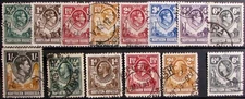 1925-53 NORTHERN RHODESIA #1-68: F/VF Used KGV to QEII lot of 14 all different