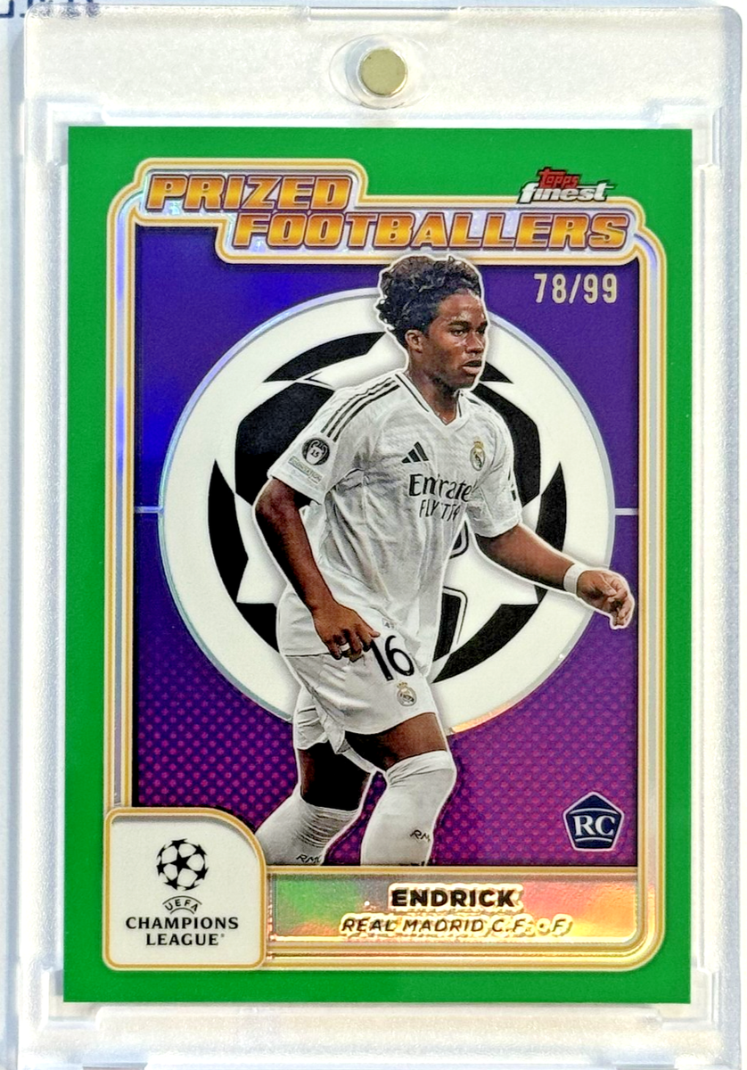 2024-25 Topps Finest ENDRICK Prized Footballers Green Refractor