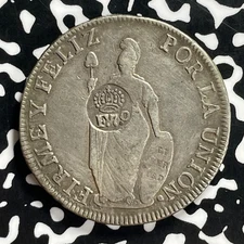 (1832-34) Spanish Philippines 8 Reales C/S On Peru 8 Reales Lot#JM9817 Silver!