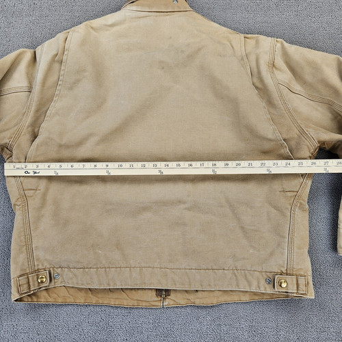 Vintage Carhartt Detroit Jacket Men 2XL Blanket Lined Duck Brown Boxy Distressed - Picture 16 of 19