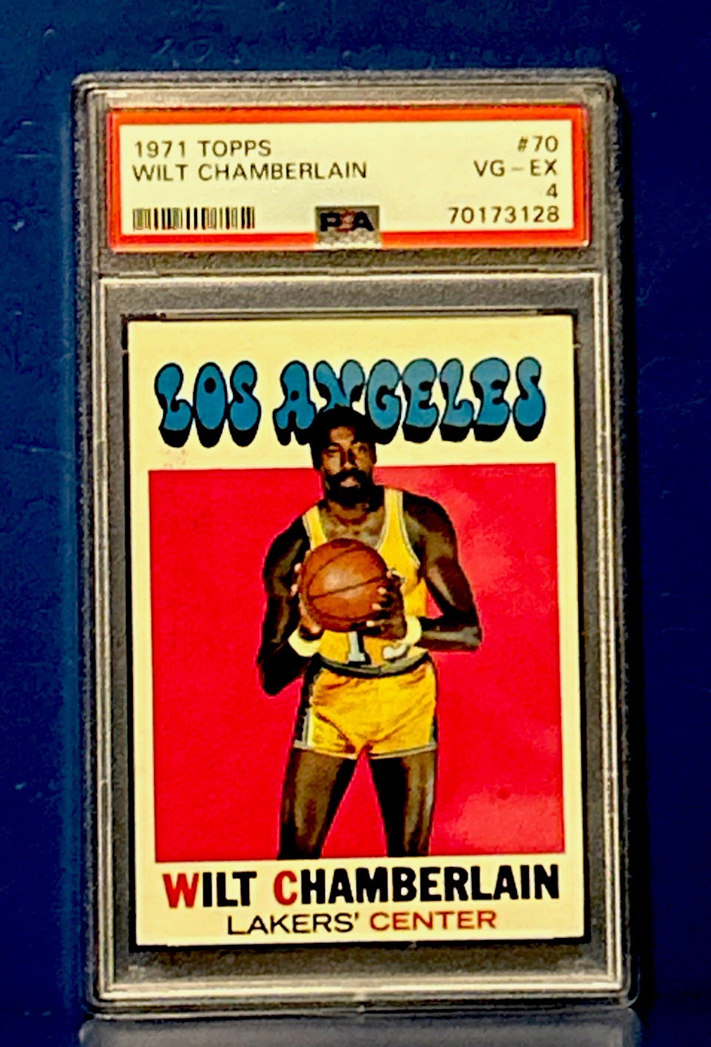 1971 WILT "the stilt" CHAMBERLAIN #70 Basketball Card Lakers PSA 4 VG-EX 100pts+