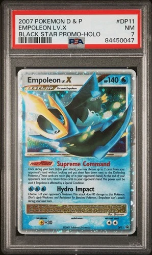 Pokemon 2007 Diamond & Pearl Black Star Promo Empoleon LV.X #DP11 PSA 7