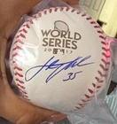 Justin Verlander Autograph MLB 2017 World Series Baseball JSA