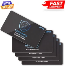 RFID Blocking Card – NFC Contactless Credit Debit Card Protector (5 Pack)