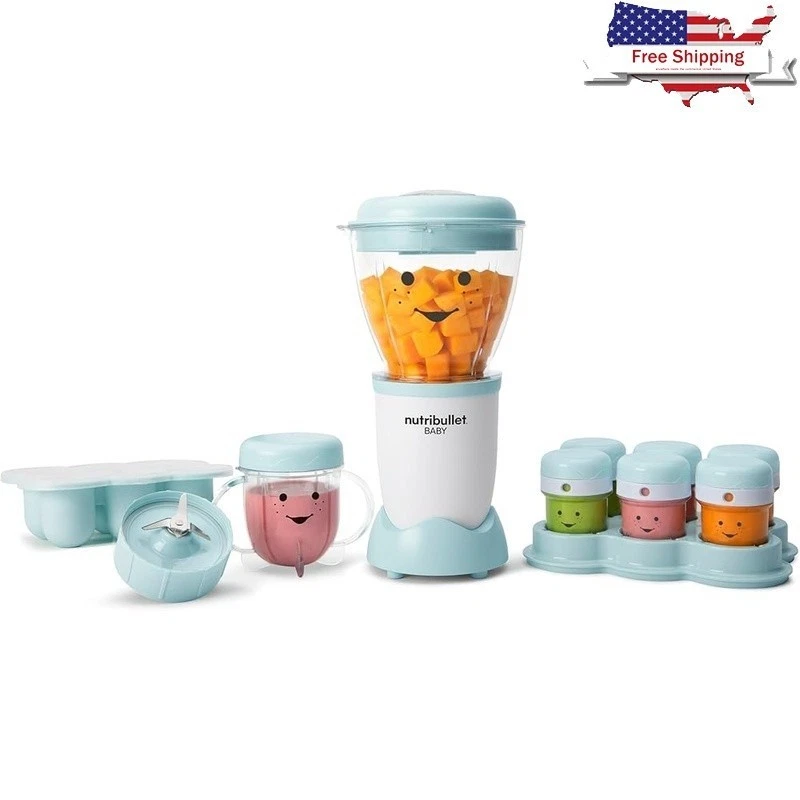 Portable Baby Food Maker Blender Set W/ Storage Containers & Recipe Book New