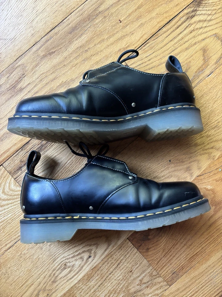 A-COLD-WALL ACW x Dr. Martens 1461 Black Derby with Silver Hardware. Size 9 - Image 3 of 4