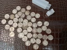ROLL OF 50 SILVER MERCURY DIMES - CIRCULATED MIXED DATES