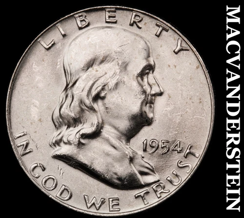 1954-D Franklin Half Dollar - FBL  Choice Gem Brilliant Unc+++  Lustrous  #G7005