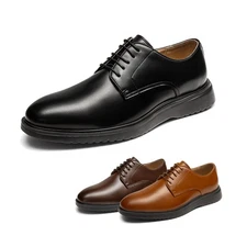 Men's Casual Dress Oxfords Business Formal Lace-Up Derby Sneakers