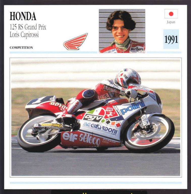 1991 Honda 125cc RS Grand Prix Loris Capirossi Race Motorcycle