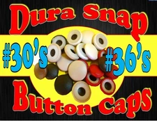 25-DURA-SNAP UPHOLSTERY BUTTONS #30-#36 (BUTTON CAP ONLY)