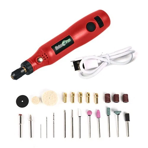 Mini Wireless Drill Electric Carving Pen Variable Speed USB Cordless Rotary Tool