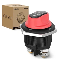 Nilight Battery Disconnect Switch 200A Master Disconnect Isolator 12V-48V On Off