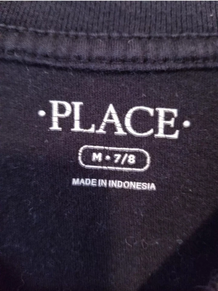 The Children's Place Boy's Macaroni Shirt Size M (7-8) Black/Yellow. - Image 3 of 4