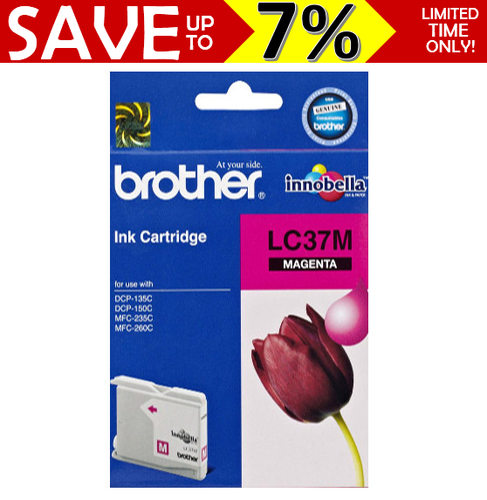 New GENUINE Brother LC37M Magenta Ink 