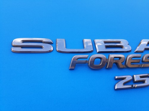 03 04 05 SUBARU FORESTER 2.5X REAR GATE EMBLEM LOGO BADGE SYMBOL OEM SET (2005) - 第 3/6 張圖片